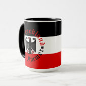 Mug Allemand Forever/Aigle noir/Drapeau Deutschland Mu (Devant gauche)