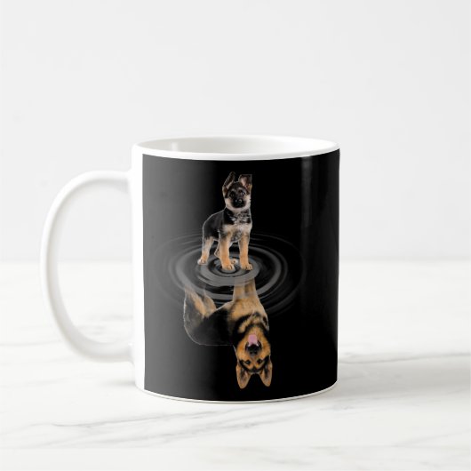 Mug ALLEMAND SHEPHERD Baby réflexion miroir ALLEMAND S (Gauche)