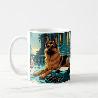 Mug Allemand Shepherd chien gentleman vintage