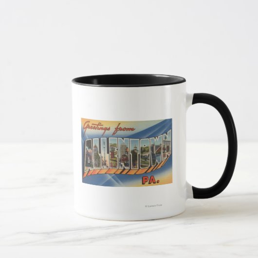 Mug Allentown, Pennsylvanie - Scènes de grandes lettre (Droite)