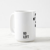 Mug Aller à gauche typographie noire (Devant gauche)