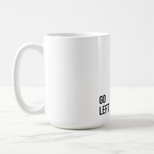 Mug Aller à gauche typographie noire (Gauche)
