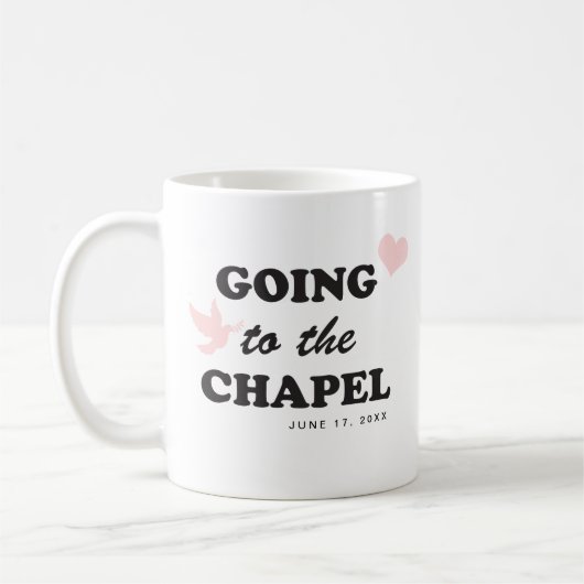 Mug Aller à la Chapelle | Mariée au thème rétro des an (Gauche)