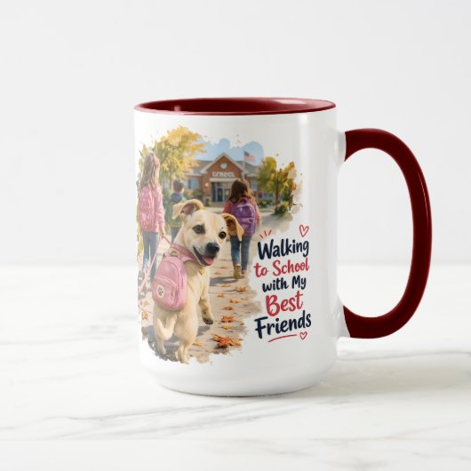Mug Aller à l'école avec mes meilleurs amis (Droite)