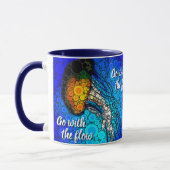 Mug Aller Avec Le Flux Orange Jellyfish Blue Ocean (Gauche)