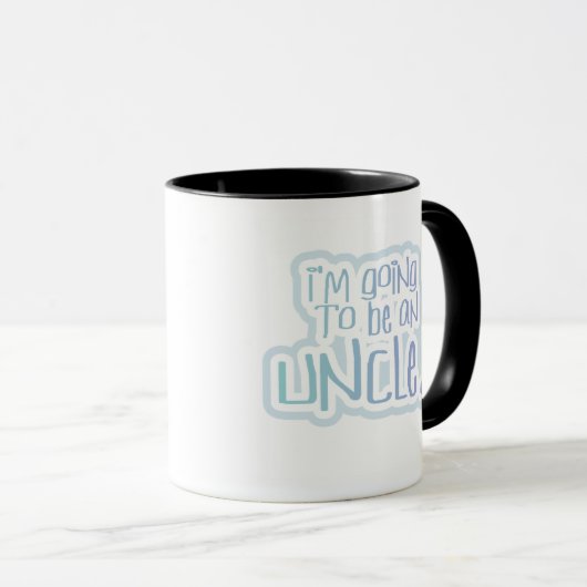 Mug Aller bleu être un oncle (Devant droit)