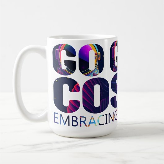 Mug Aller Cosmique Embrasser L'Espace (Gauche)