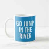 Mug Aller sauter dans le FLEUVE Bleu et Blanc (Gauche)