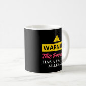 Mug Allergies d'arachide Conscience de l'allergie alim (Devant droit)