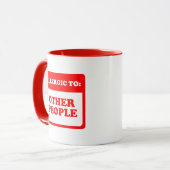 Mug Allergique À D'Autres Personnes (Devant gauche)