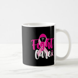 Mug Allez combattre Cure Rose Ruban Sensibilisation au