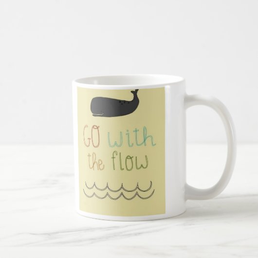 Mug Allez de pair avec l'écoulement (Droite)