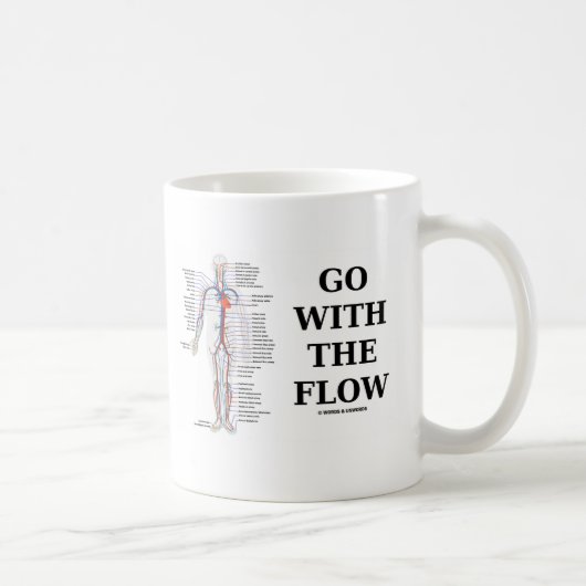 Mug Allez de pair avec l'écoulement (l'attitude (Droite)