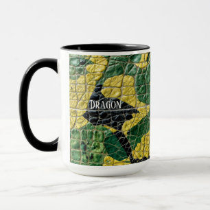 Mug Alligator Crocodile Dragon Nom Vert Jaune