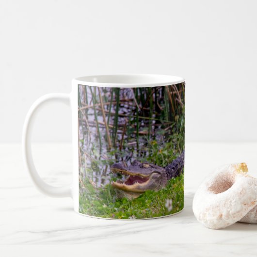 Mug Alligator Marais Milieux Humides Floride Photo (Avec donut)