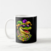Mug Alligator Mardi Gras, Crocodile, Perles (Gauche)