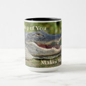 Mug Alligator Penser à vous me fait sourire photo (Centre)