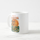 Mug Alligator Surfing Beach Pin-up Retro Coastal Life (Devant gauche)