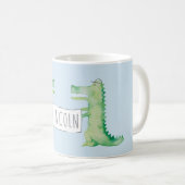 Mug Alligators peints à l'aquarelle avec enseigne pers (Devant droit)