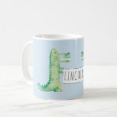 Mug Alligators peints à l'aquarelle avec enseigne pers (Devant gauche)