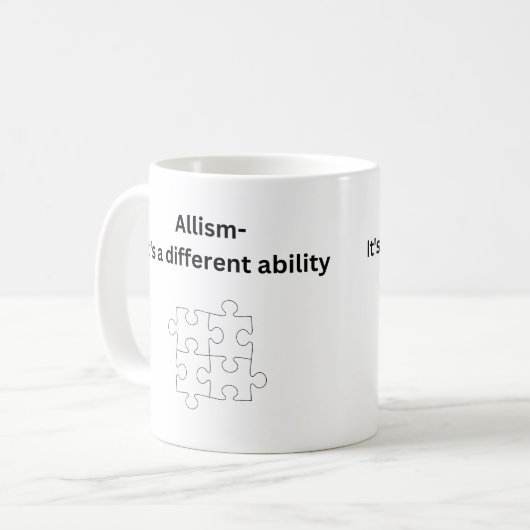 Mug Allisme - c'est une capacité différente (Devant gauche)