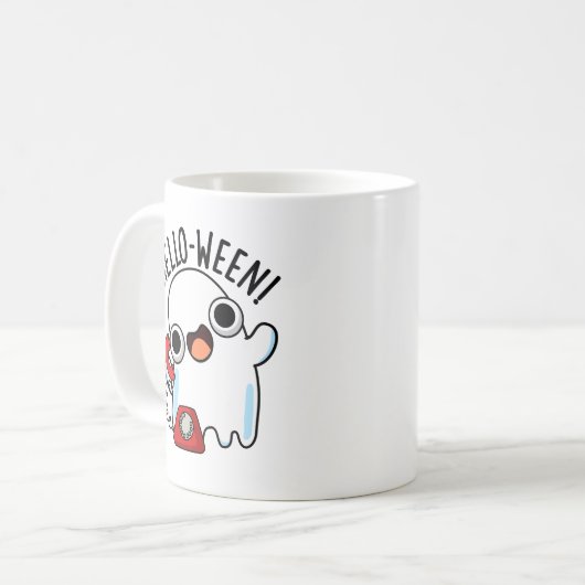 Mug Allo-ween Funny Ghost Pun (Devant gauche)