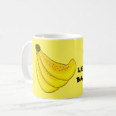Mug Allons à la banane ! Bouquet de bananes. Votre nom (Devant gauche)