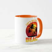 Mug Allons à la plage (Devant droit)