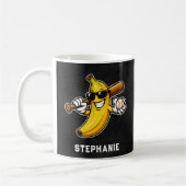Mug Allons Bananes Baseball Rétro Banane Drôle (Gauche)