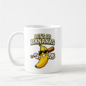 Mug Allons Bananes Baseball Rétro Banane Drôle (Gauche)