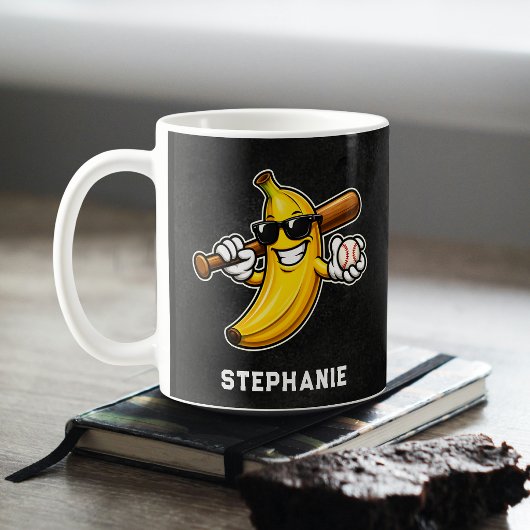 Mug Allons Bananes Baseball Rétro Banane Drôle