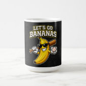 Mug Allons Bananes Baseball Rétro Banane Drôle (Centre)