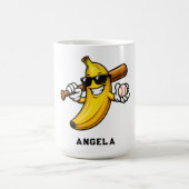 Mug Allons Bananes Baseball Rétro Banane Drôle (Centre)