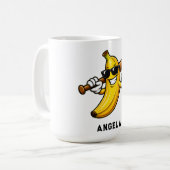 Mug Allons Bananes Baseball Rétro Banane Drôle (Devant gauche)