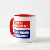 Mug Allons Brandon Impeach Biden Puis Harris (Devant gauche)