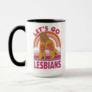 Mug Allons faire les lesbiennes LGBTQ Pride Mois Cowgi