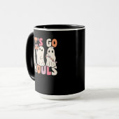 Mug Allons Gâler Le Fantôme Super Avec Des Fleurs Vint (Devant gauche)