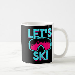 Mug Allons skier, lunettes de ski rétro vintage 80s 90