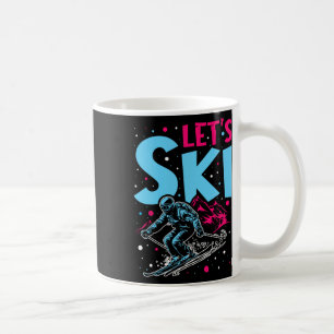 Mug Allons skier, tenue de ski rétro vintage 80s 90s