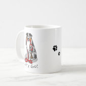 Mug Allons-y ! Berger australien (bleu merle tan/w 1) (Devant gauche)
