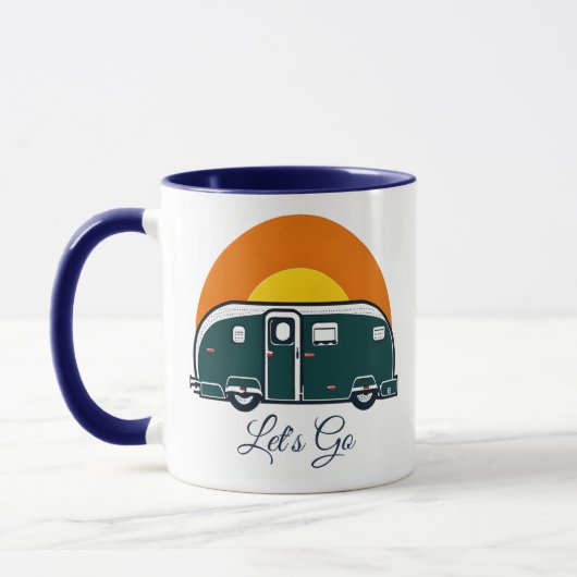 Mug Allons-y ! Camionnette rétro amusante (Gauche)