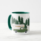 Mug Allons-y CAMPING ! RV Camper Camper Green RV (Devant gauche)