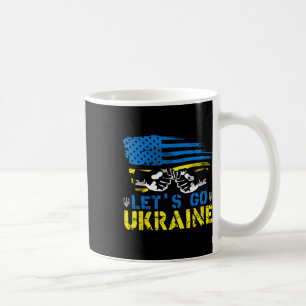 Mug Allons-y Drapeau ukrainien Américain Ukraine Nous