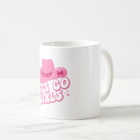 Mug Allons-y les filles, Voyage de filles, Graphique R (Devant droit)
