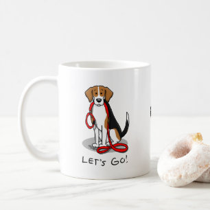 Mug Allons-y ! (marche) Chien Beagle (tri couleur 3) M
