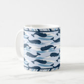 Mug Allover étroit doux Imprimer bleu marine (Devant gauche)