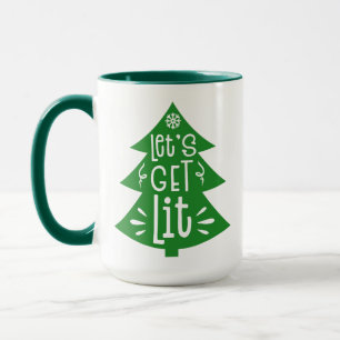 Mug Allumons les lumières, flocon de neige arbre de No
