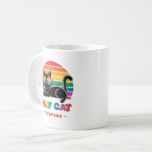 Mug Ally Cat - Chat noir avec lunettes de soleil arc-e (Devant gauche)
