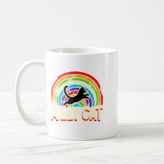 Mug Ally Cat Lgbt Pride Cat  (Gauche)