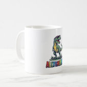 Mug Allysaurus Lunettes de soleil de dinosaure vintage (Devant gauche)